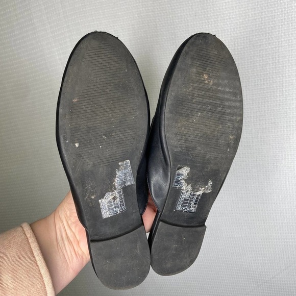 Forever 21 | Black Mule Slip On Shoes Brit‎ Buckle - Picture 4 of 6